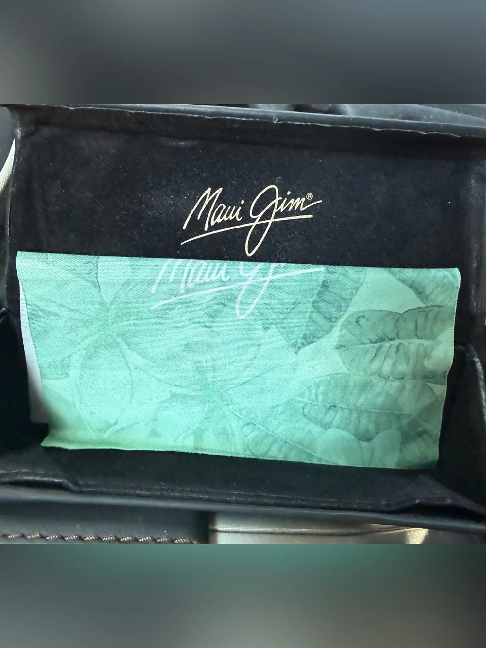 Maui Jim Black Sunglasses Case with Gold Script